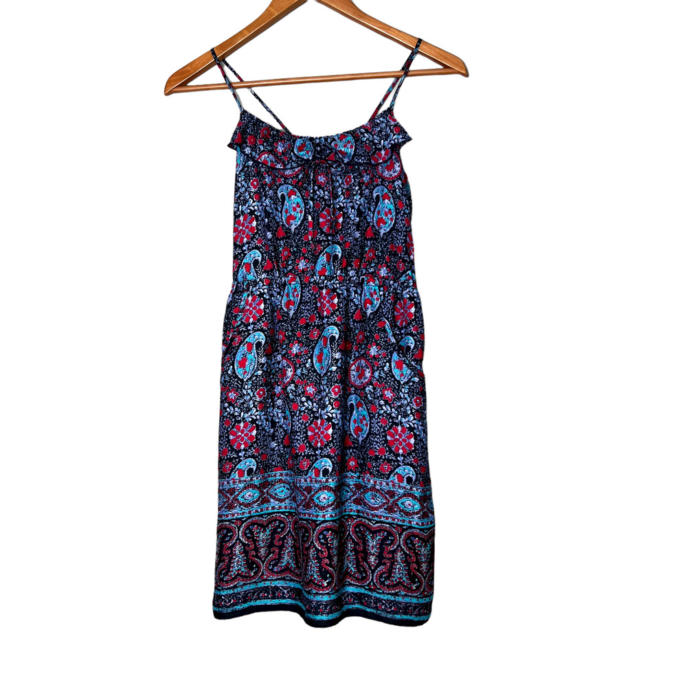 American Eagle Outfitters Paisley Print‎ Sundress Boho Strappy Open Back